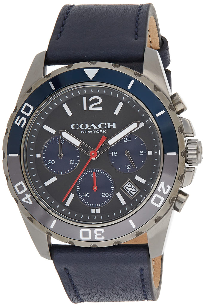 Coach Kent Grey Dial Blue Leather Strap Watch for Men - 14602558 Buy Now By Coach