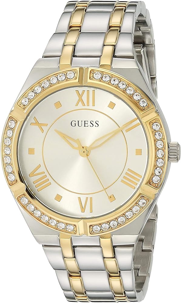 Guess Cosmo Diamonds Silver Dial Two Tone Steel Strap Watch for Women - GW0033L4 Buy Now By Guess