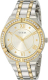 Guess Cosmo Diamonds Silver Dial Two Tone Steel Strap Watch for Women - GW0033L4 Buy Now By Guess