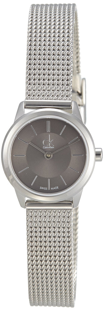 Calvin Klein Minimal Grey Dial Silver Mesh Bracelet Watch for Women - K3M23124 Buy Now By Calvin Klein