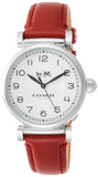 Coach Madison White Dial Red Leather Strap Watch for Women - 14502407 Buy Now By Coach