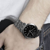 Marc Jacobs Fergus Black Dial Silver Steel Strap Watch for Men - MBM5075 Buy Now By Marc Jacobs