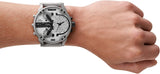 Diesel Mr. Daddy Chronograph Silver Dial Silver Steel Strap Watch For Men - DZ7421 Buy Now By Diesel