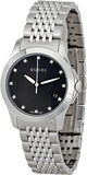 Gucci G Timeless Diamonds Black Dial Silver Steel Strap Watch For Men - YA126405 Buy Now By Gucci