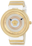 Versace V Metal Icon Gold Dial White & Gold Strap Watch for Women - VLC040014 Buy Now By Versace