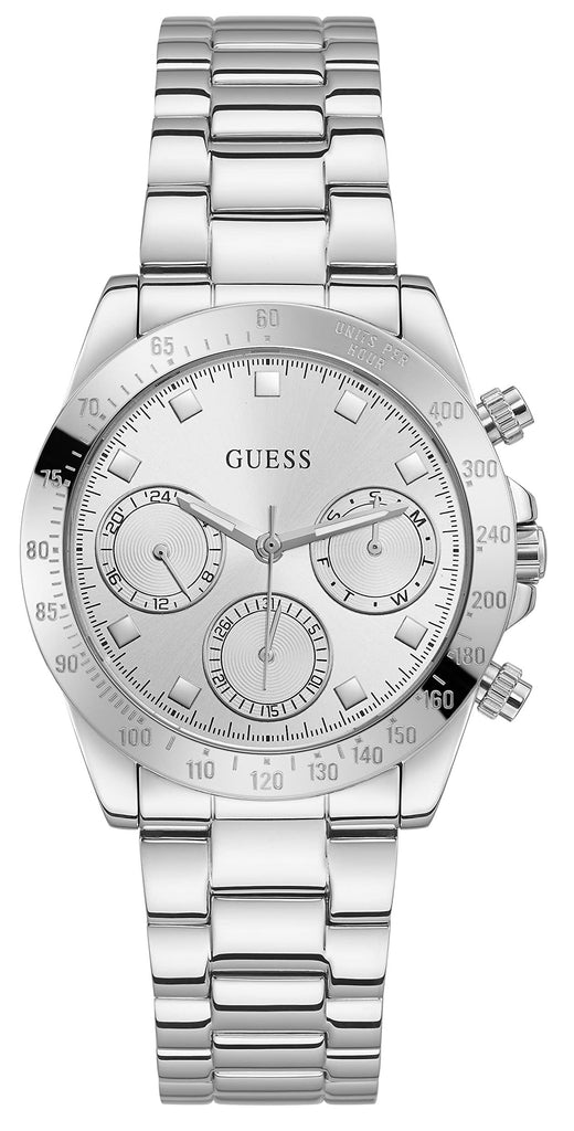 Guess Eclipse Multi Function Silver Dial Silver Steel Strap Watch for Women - GW0314L1 Buy Now By Guess