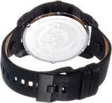 Diesel Little Daddy Blue Dial Black Leather Strap Watch For Men - DZ7257 Buy Now By Diesel