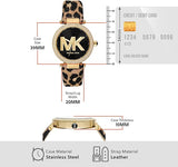Michael Kors Parker Black Dial Cheetah Print Brown Leather Strap Watch For Women - MK4723 Buy Now By Michael Kors