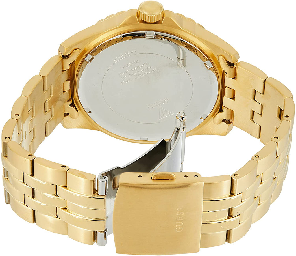 Guess Odyssey Multifunction Black Dial Gold Steel Strap Watch For Men - W1107G4 Buy Now By Guess