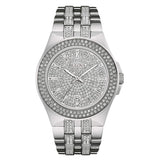 Bulova Crystal Pave Silver Dial Silver Steel Strap Watch for Men - 96B235 Buy Now By Bulova