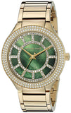 Michael Kors Kerry Green Dial Gold Steel Strap Watch for Women - MK3409 Buy Now By Michael Kors
