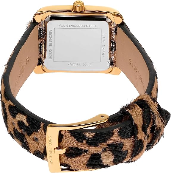 Michael Kors Emery Quartz Diamonds Black Dial Cheetah Print Leather Strap Watch For Women - MK7387 Buy Now By Michael Kors