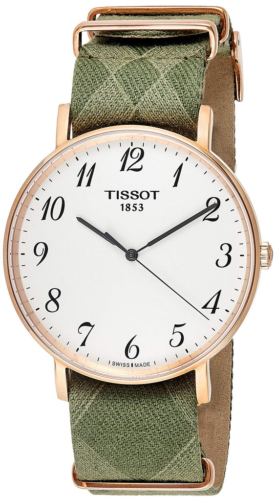 Tissot T Classic Everytime White Dial Green Nylon Strap Watch for Men - T109.610.38.032.00 Buy Now By Tissot