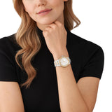 Michael Kors Lennox Three Hand Silver Dial Two Tone Steel Strap Watch For Women - MK7338 Buy Now By Michael Kors