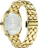 Versace V-Flare Quartz Silver Dial Gold Steel Strap Watch for Women - VEBN00718 Buy Now By Versace