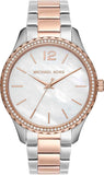 Michael Kors Layton Three Hand Mother of Pearl White Dial Two Tone Steel Strap Watch For Women - MK6849 Buy Now By Michael Kors