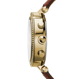 Michael Kors Parker Champagne Gold Dial Brown Leather Strap Watch for Women - MK2249 Buy Now By Michael Kors