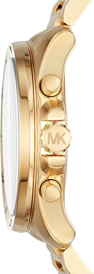 Michael Kors Brecken Chronograph Quartz Black Dial Gold Steel Strap Watch For Men - MK8481 Buy Now By Michael Kors