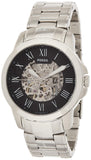 Fossil Grant Automatic Skeleton Black Dial Silver Steel Strap Watch for Men - ME3103 Buy Now By Fossil
