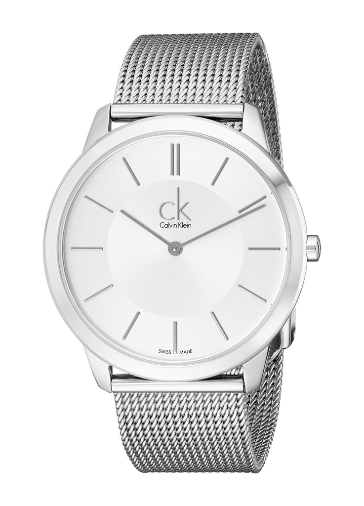 Calvin Klein Minimal Silver Dial Silver Mesh Bracelet Watch for Men - K3M21126 Buy Now By Calvin Klein