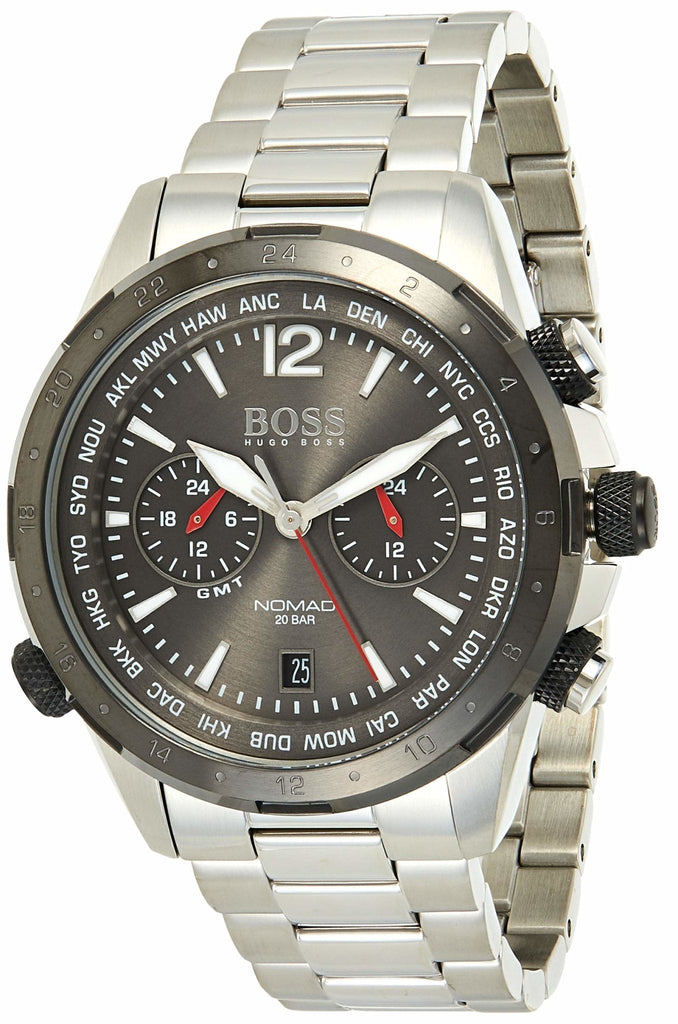 Hugo Boss Nomad Grey Dial Silver Steel Strap Watch for Men - 1513774 Buy Now By Hugo Boss