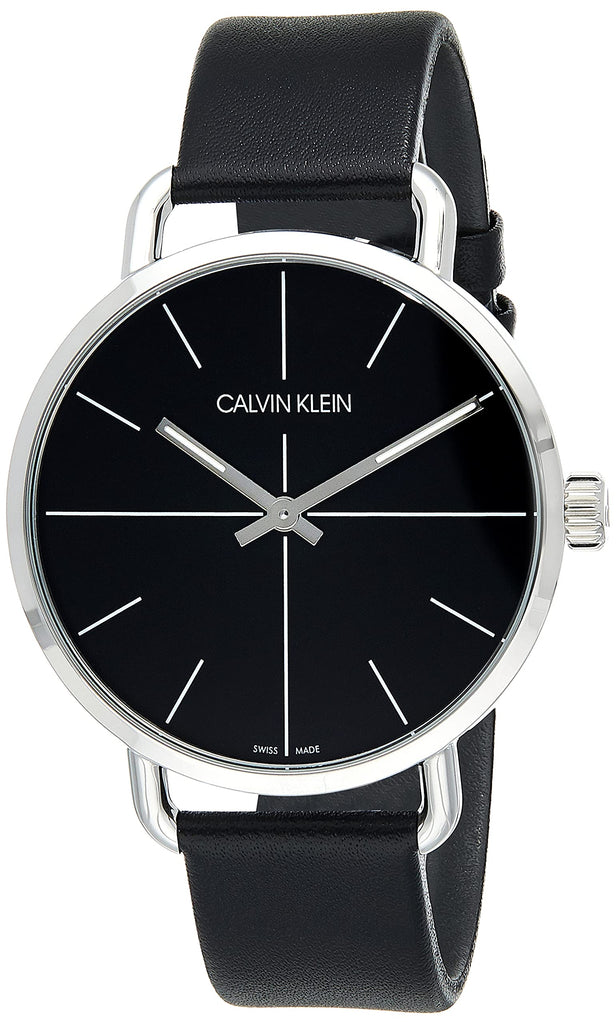 Calvin Klein Evan Black Dial Black Leather Strap Watch for Men - K7B211CZ Buy Now By Calvin Klein