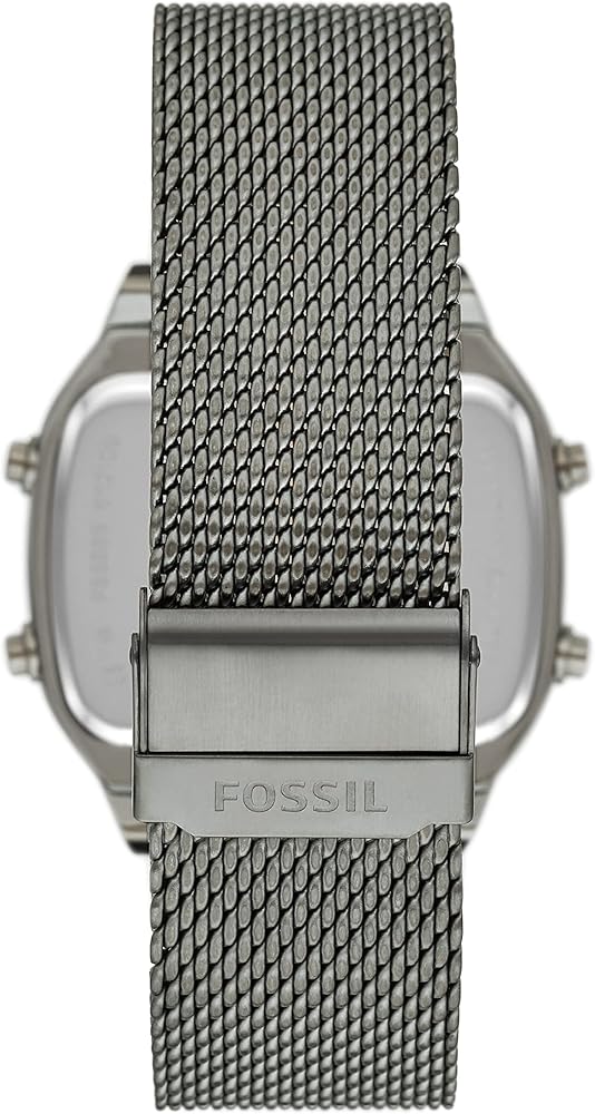 Fossil Retro Digital Purple Dial Grey Mesh Strap Watch for Men - FS5888 Buy Now By Fossil