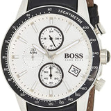 Hugo Boss Rafale Chronograph Quartz Silver Dial Black Leather Strap Watch For Men - 1513403 Buy Now By Hugo Boss