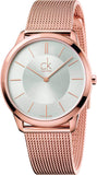 Calvin Klein Minimal White Dial Rose Gold Mesh Bracelet Watch for Men - K3M21626 Buy Now By Calvin Klein
