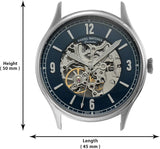 Fossil Forrester Luggage Automatic Skeleton Blue Dial Brown Leather Strap Watch for Men - ME3179 Buy Now By Fossil