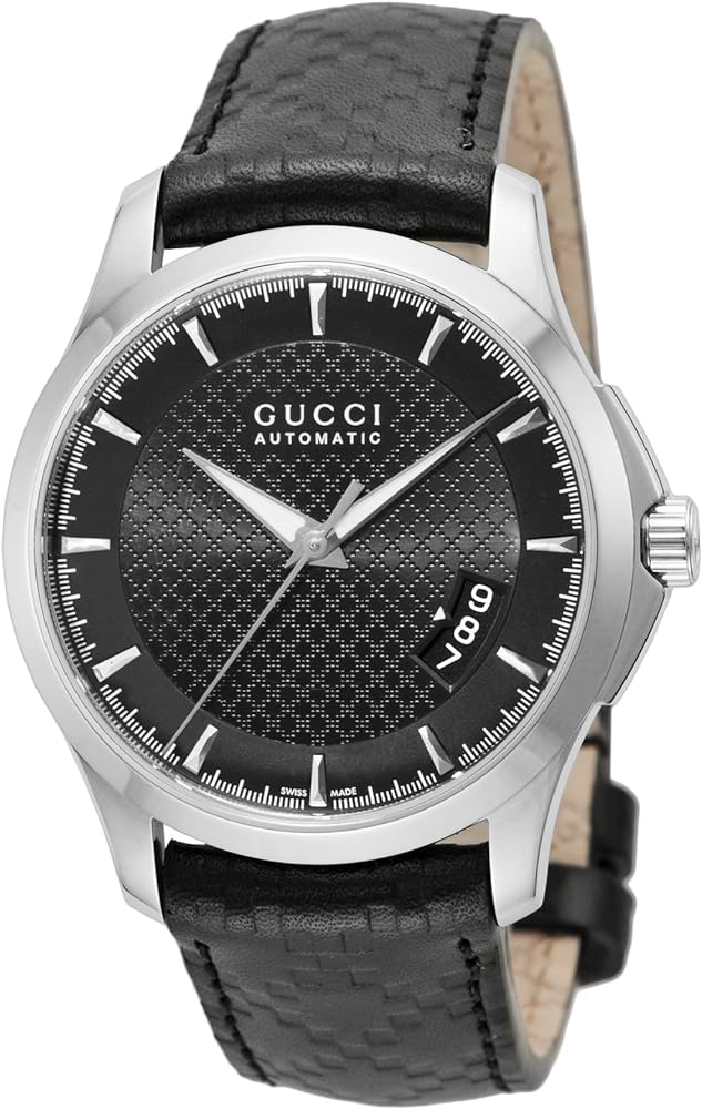 Gucci G Timeless Quartz Black Dial Black Leather Strap Watch for Men - YA126413 Buy Now By Gucci