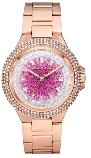 Michael Kors Camille Analog Pink Dial Rose Gold Steel Strap Watch for Women - MK7340 Buy Now By Michael Kors