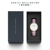 Daniel Wellington Classic Canterbury White Dial Two Tone Nylon Strap Watch For Men - DW00100002 Buy Now By Daniel Wellington