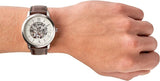 Fossil Neutra Automatic Skeleton White Dial Brown Leather Strap Watch for Men - ME3184 Buy Now By Fossil