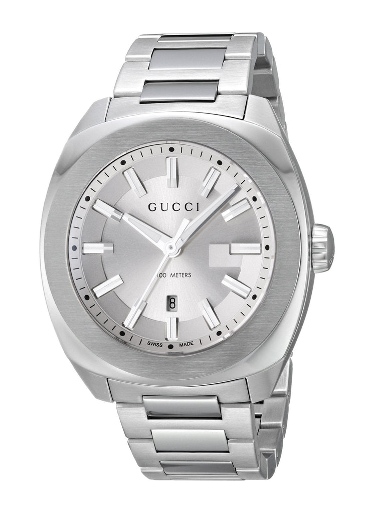 Gucci G Timeless GG2570 Silver Dial Silver Steel Strap Watch For Men - YA142402 Buy Now By Gucci