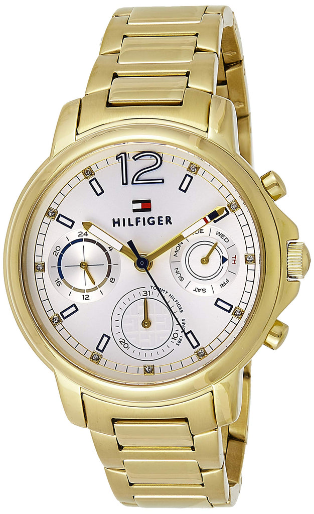 Tommy Hilfiger Claudia White Dial Gold Steel Strap Watch for Women - 1781742 Buy Now By Tommy Hilfiger