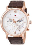 Tommy Hilfiger Evan White Dial Brown Leather Strap Watch for Men - 1710394 Buy Now By Tommy Hilfiger