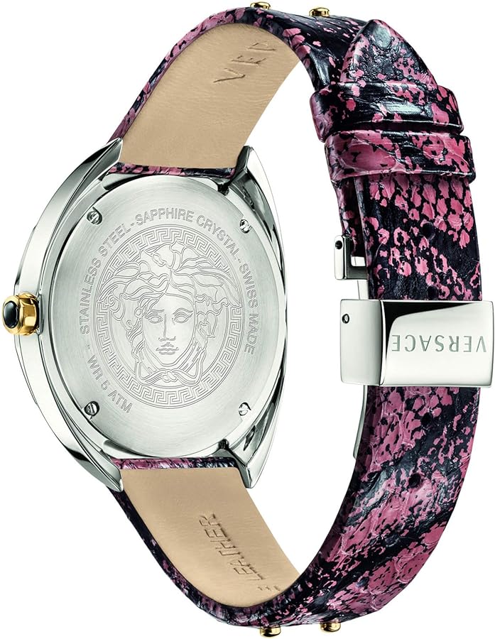 Versace Shadov Pink Dial Pink Leather Strap Watch for Women - VEBM00818 Buy Now By Versace