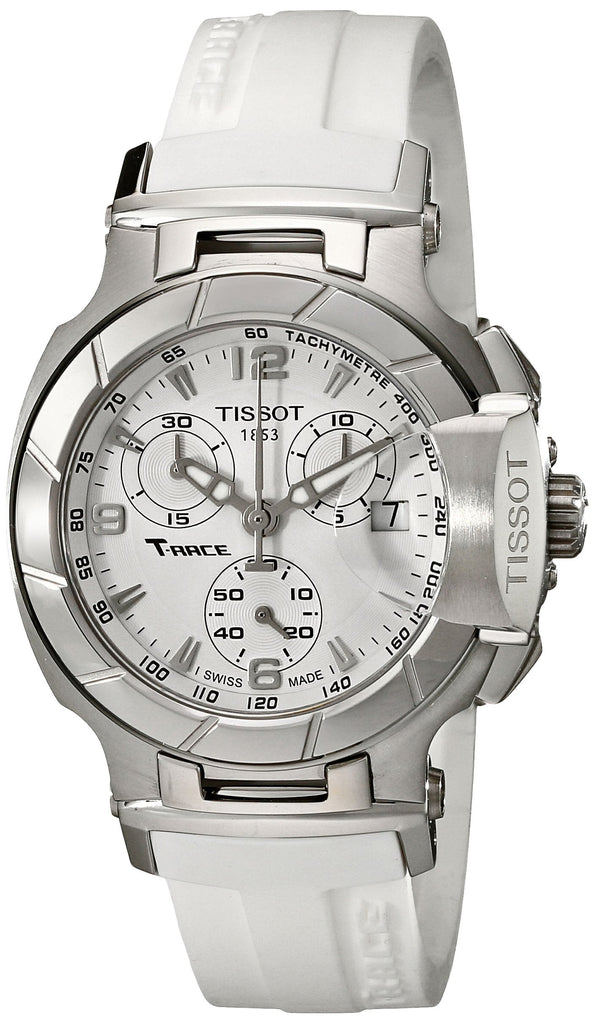 Tissot T Race Lady Chronograph White Dial White Rubber Strap Watch for Women - T048.217.17.017.00 Buy Now By Tissot