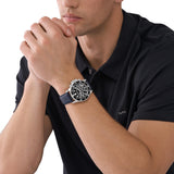 Michael Kors Everest Chronograph Black Dial Blue Leather Strap Watch For Men - MK9091 Buy Now By Michael Kors