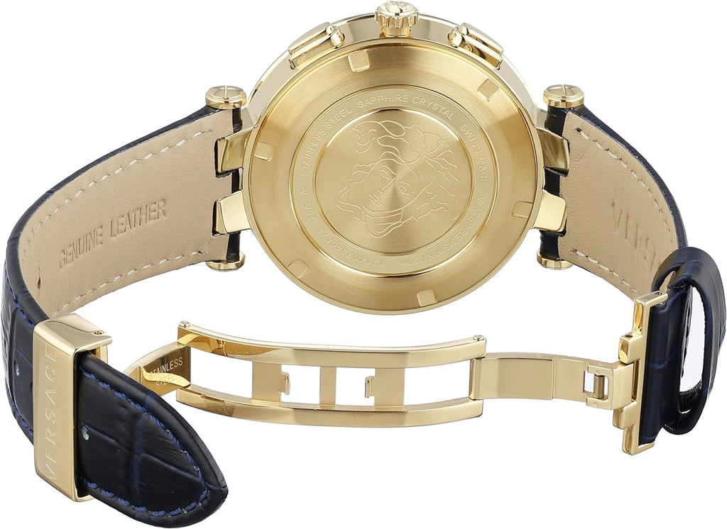 Versace Race GMT Blue Dial Blue Leather Strap Watch For Men - 29G70D282 Buy Now By Versace