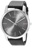Calvin Klein City Grey Dial Black Leather Strap Watch For Men - K2G21107 Buy Now By Calvin Klein