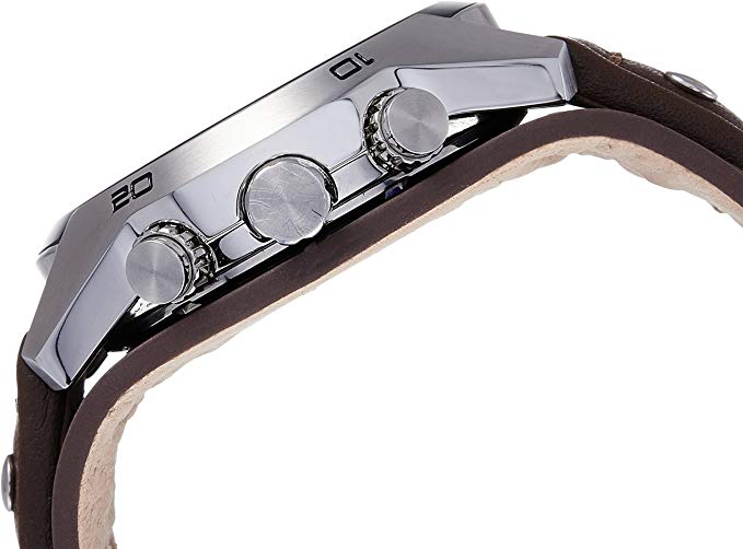 Fossil Coachman Chronograph Black Dial Brown Leather Strap Watch for Men - CH2891 Buy Now By Fossil