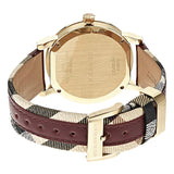 Burberry The City Gold Dial Orange Leather Strap Watch for Women - BU9017 Buy Now By Burberry