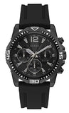 Guess Commander Black Dial Black Rubber Strap Watch for Men - GW0211G3 Buy Now By Guess
