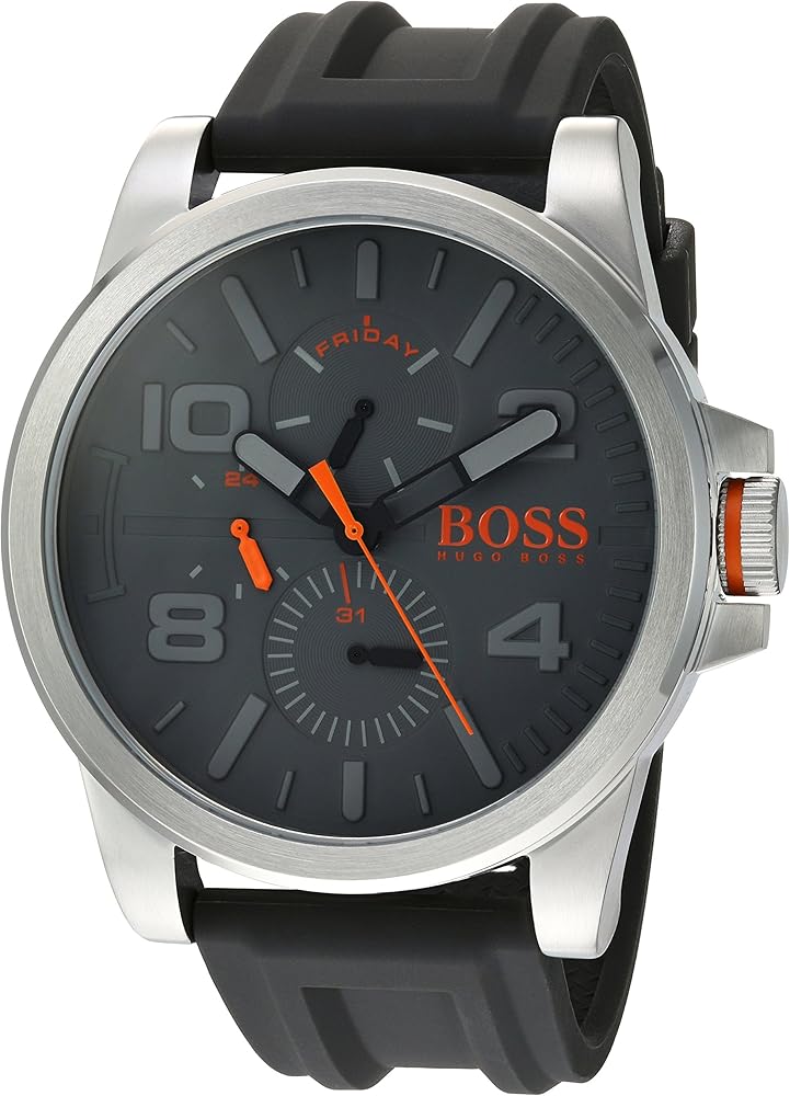 Hugo Boss Detroit Sport Analog Grey Dial Grey Rubber Strap Watch For Men - 1550007 Buy Now By Hugo Boss
