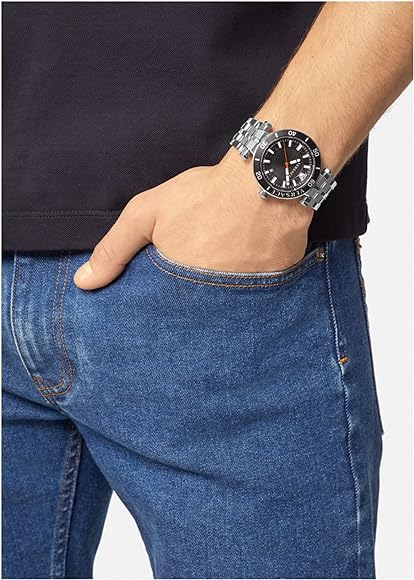 Versace Greca Sport Quartz Black Dial Silver Steel Strap Watch For Men - VEZ300321 Buy Now By Versace