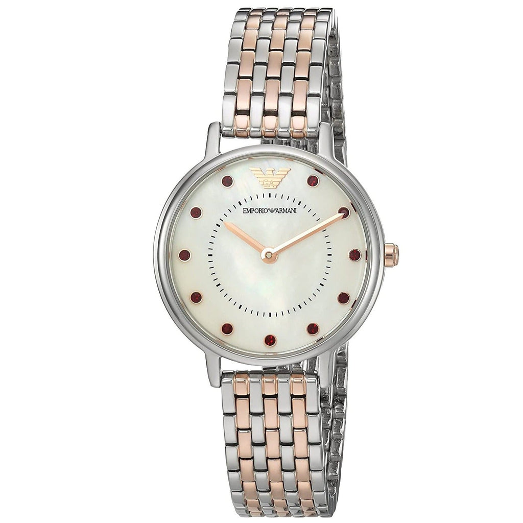 Emporio Armani Dress Analog Mother of Pearl Dial Two Tone Steel Strap Watch For Women - AR2515 Buy Now By Emporio Armani