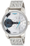 Diesel Mini Daddy Dual Time Silver Dial Stainless Steel Watch For Men - DZ7305 Buy Now By Diesel