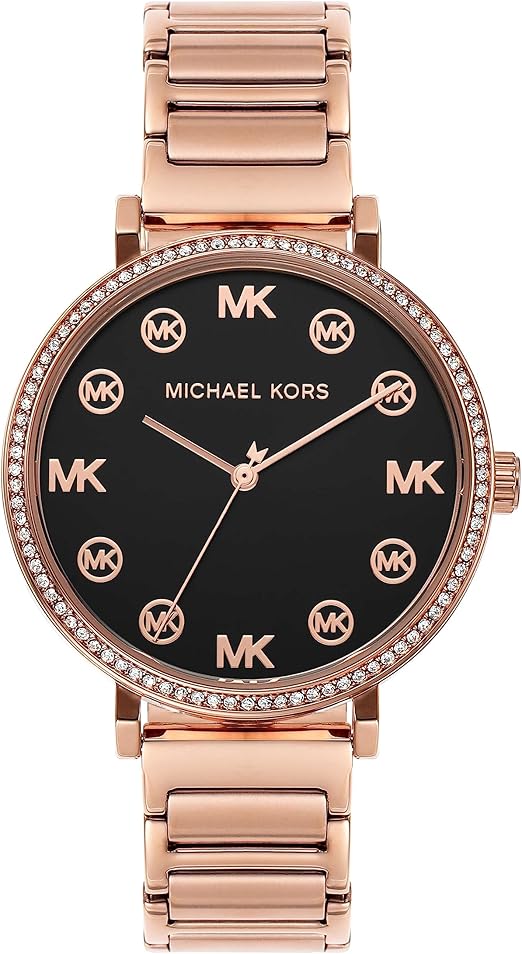 Michael Kors Addyson Quartz Black Dial Gold Steel Strap Watch for Women - MK7416 Buy Now By Michael Kors